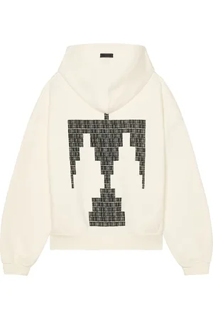 FEAR OF GOD Overlapped Thunderbird Black Print Hoodie in