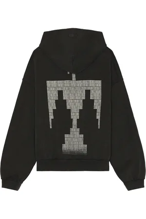 FEAR OF GOD French Terry Overlapped Thunderbird Grey Print Hoodie in