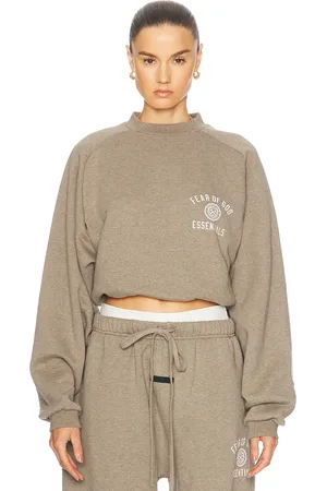 FEAR OF GOD Cropped Crewneck Sweatshirt in