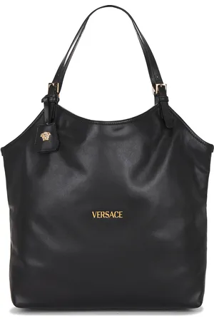 VERSACE Tote Bag in Black & Gold