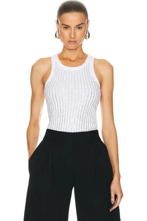 The Attico Hotfixed Crystal Tank Top in