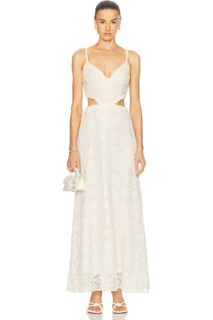 PATBO Natural Crochet Long Dress in