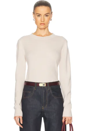 ENZA COSTA Powder Cashmere Knit Crewneck Top in