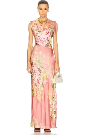HEMANT AND NANDITA Sama Cowl Neck Long Dress in