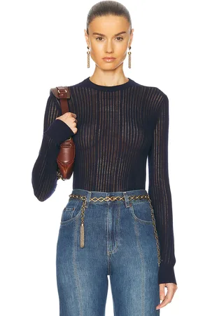 Chloé Crewneck Long Sleeve Top in
