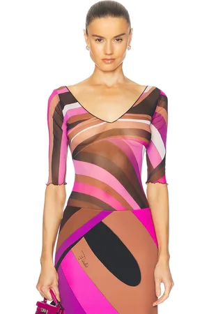 Emilio Pucci Short Sleeve Bodysuit in