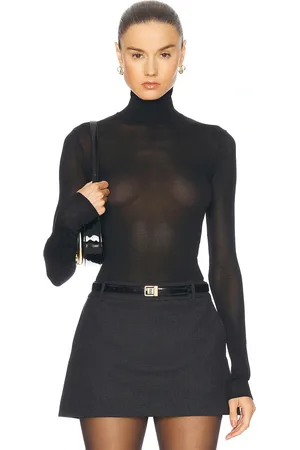 EAVES Alexander Sheer Turtleneck Sweater in