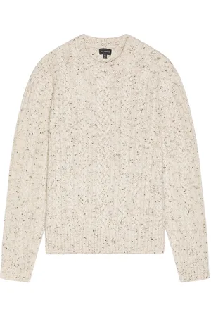CLUB MONACO Chunky Cable Mock Neck Sweater in