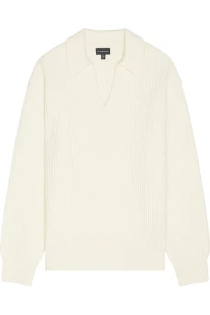 CLUB MONACO Open Collar Rib Sweater in