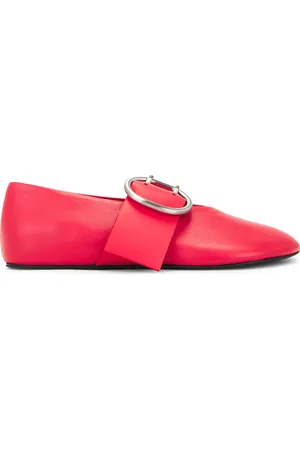 Jil Sander Cannolo Buckle Ballerina Flat in
