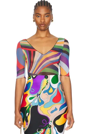 Emilio Pucci Short Sleeve Bodysuit in