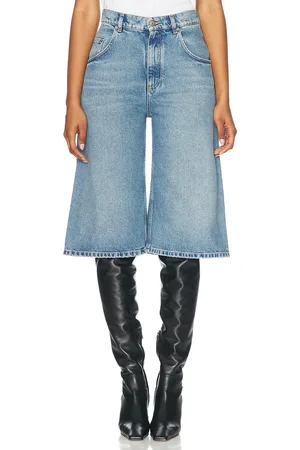 Stella McCartney Vintage Wash Culotte in Medium Blue in