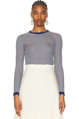 VALENTINO Striped Long Sleeve Top in