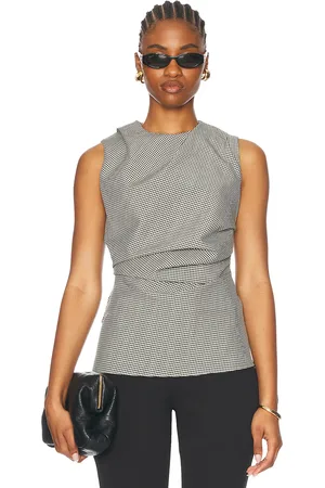 Rohe Mini Check Cowl Neck Top in