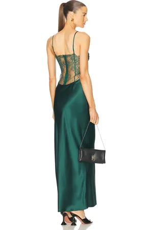 FLEUR DU MAL Lace Long Slip Dress in