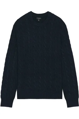 CLUB MONACO Cashmere Cable Crew Sweater in