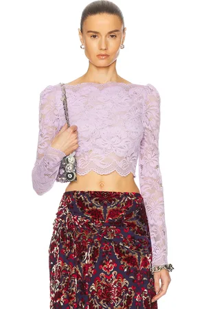 Paco rabanne Long Sleeve Lace Top in