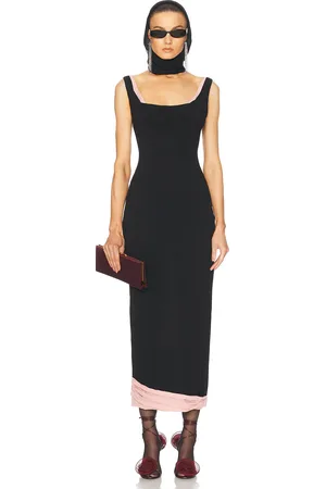 MAGDA BUTRYM Square Neck Midi Dress in