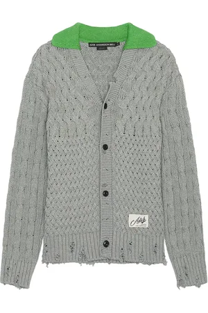 Andersson Bell Green Collar V-Neck Cardigan in