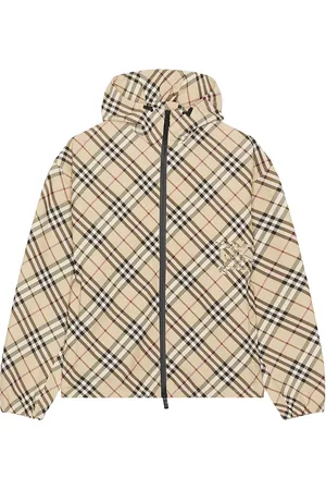 Burberry Nylon Check Windbreaker in