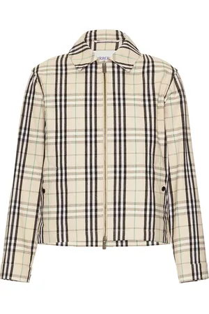 Burberry Flannel Zip Through Harrington in