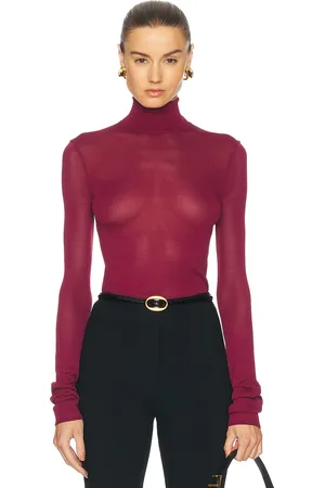 EAVES Alexander Sheer Turtleneck Sweater in