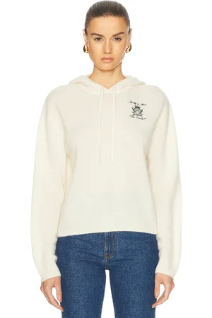 Sporty & Rich X Hotel Carlyle Crest Cashmere Hoodie in