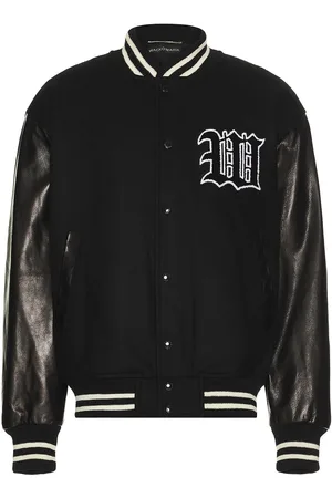 Wacko Maria Leather Varsity Jacket -B