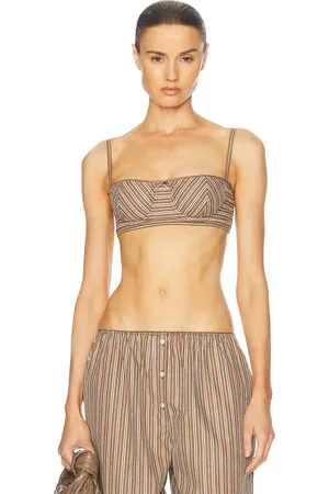 Helsa Pinstripe Poplin Bra in
