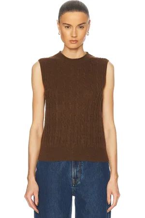 Guest In Residence Cashmere Cable Vest in