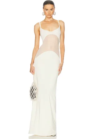 Helsa Sheer Knit Curve Maxi Dress in