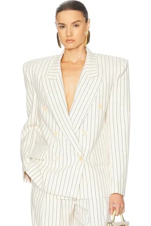 Helsa Pinstripe Double Breasted Blazer in