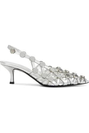 The Attico Grid 50mm Slingback in