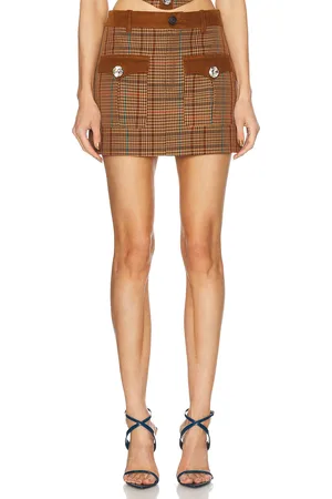 AREA Crystal Mini Skirt in