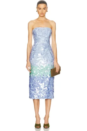 Carolina Herrera Strapless Midi Dress in
