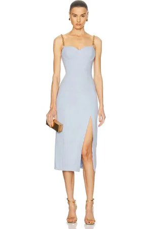 Carolina Herrera Chain Strap Midi Dress in