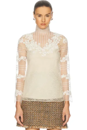 VALENTINO Roses Dentelle Top in