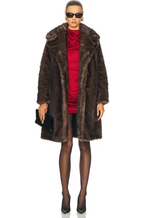 Nour Hammour Evita Faux Fur Coat in