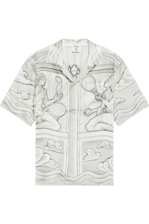 Casablanca Short Sleeve Cuban Collar Shirt in