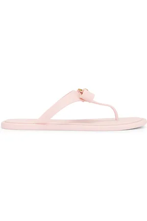 VERSACE Rubber Flip Flop in Dusty Rose & Oro
