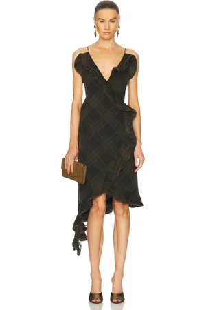 Burberry Asymmetric Midi Dress in