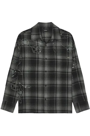 Nahmias Plaid Beaded Oversized Shirt in