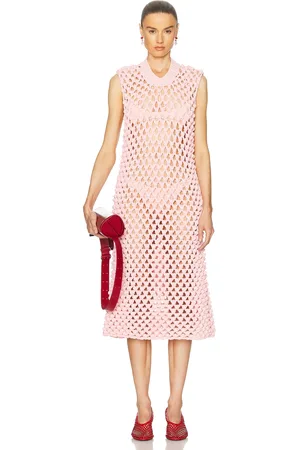 Jil Sander Sleeveless Crew Neck Dress in Cotton Candy in