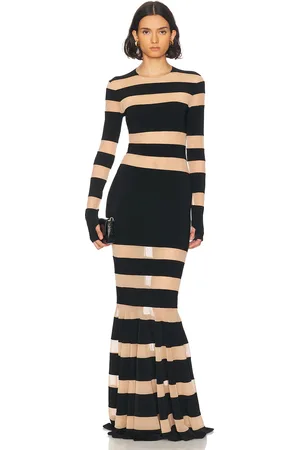 Norma Kamali Spliced Dress Fishtail Gown in