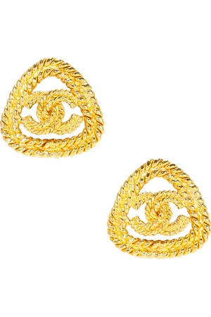 CHANEL CC Triangle Clip-On Earrings in