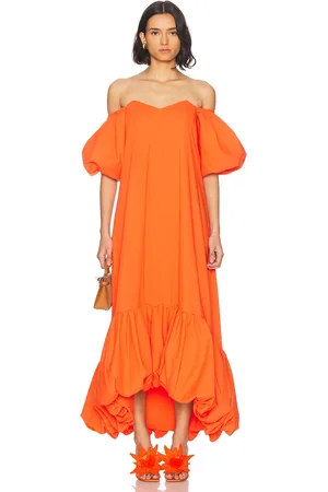 Caroline Constas Lucia High Low Bubble Hem Midi Dress in