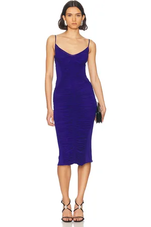 MUGLER Ruched Midi Dress in
