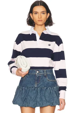 COPERNI Striped Long Sleeve Polo Bodysuit in