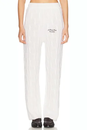 Sporty & Rich X Le Bristol Paris Faubourg Cable Knit Cashmere Pant in