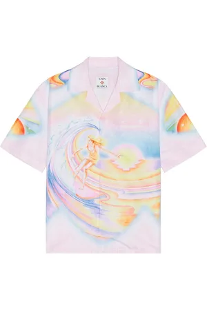 Casablanca Printed Swim Open Collar Shirt in